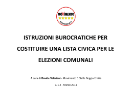 istruzioni burocratiche per costituire una lista civica per le