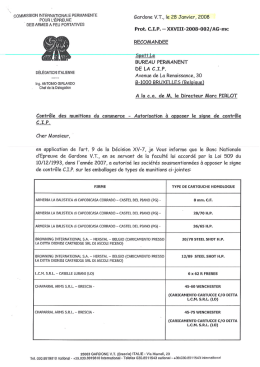 ` COMMISSION INTERNATIONALE PERMANENTE