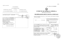 Deliberazione della Giunta Comunale n. 61 pubblicazione del