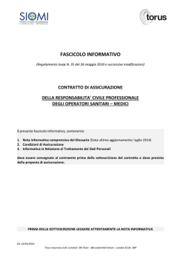 Fascicolo informativo - Società Italiana di Omeopatia e Medicina