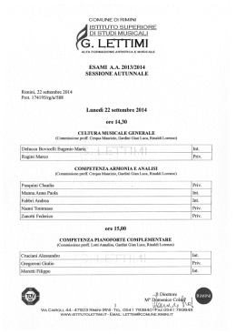 Calendario Esami Ministeriali a.a. 2013/14