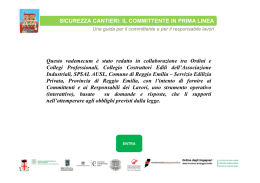 SICUREZZA CANTIERI: IL COMMITTENTE IN PRIMA LINEA GLI