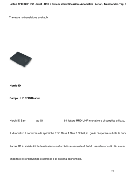 Lettore RFID UHF IP65 - Idest - RFID e Sistemi di Identificazione