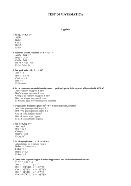 TEST DI MATEMATICA