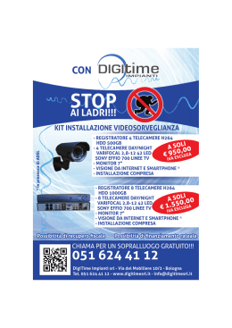 KIT INSTALLAZIONE VIDEOSORVEGLIANZA