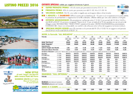 LISTINO PREZZI 2016