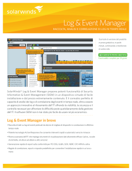 Log & Event Manager in breve