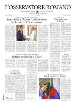 L`OSSERVATORE ROMANO