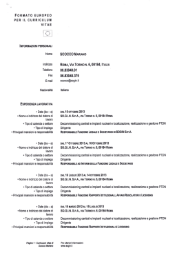 CV - Sogin S.p.A.