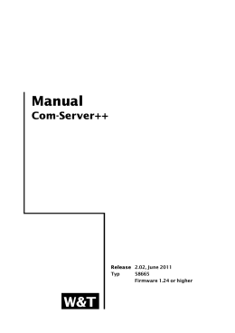 Manual Com-Server++ - Wiesemann & Theis GmbH