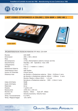 KIT VIdeo CITofonICo a ColorI ( CdV-80M + drC-80 )