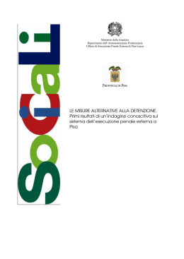 LE MISURE ALTERNATIVE ALLA DETENZIONE