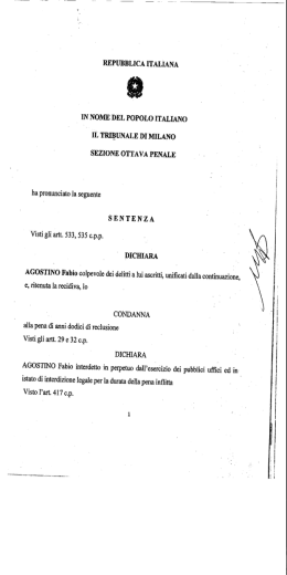 Sentenza Processo Infinito