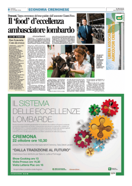 Tappa cremonese del tour guidato dall`assessore Gianni Fava