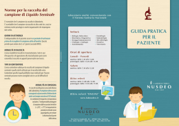 Norme per la raccolta del campione di Liquido Seminale