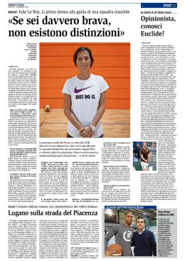 Lugano sulla strada del Piacenza