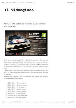 Evento Spazio Theca WRC 4