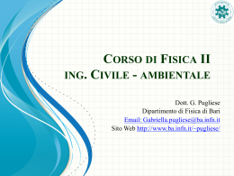 CORSO DI FISICA II ING. CIVILE - AMBIENTALE