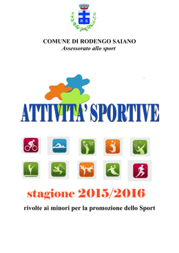 Attività sportive, stagione 2015-2016