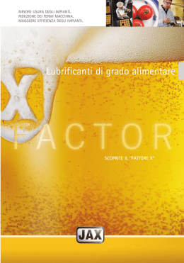 Brochure JAX - Setmar lubrificanti per uso industria settore