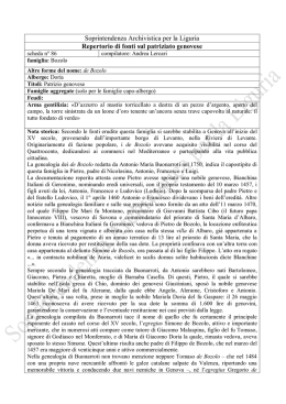 Soprintendenza Archivistica per la Liguria Repertorio di fonti sul