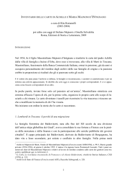 Majnoni Achille - Soprintendenza Archivistica della Toscana