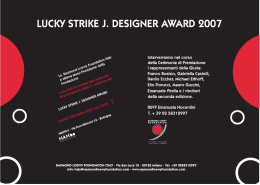 LUCKY STRIKE J. DESIGNER AWARD 2007