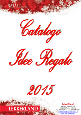 Scarica qui il catalogo NATALE 2015 - Grisi F.lli srl