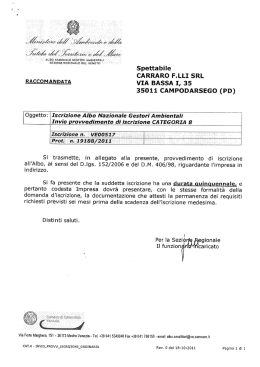 Spettabile CARRARO F.LLI SRL