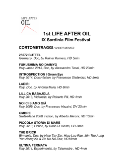 1st LIFE AFTER OIL - LIFE AFTER OIL International Film Festival