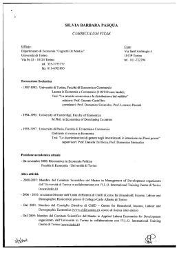SILVIA BARBARA PASQUA - Universit&agrave; degli Studi di Torino
