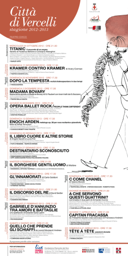 stagione 2012-2013 - LIVE Piemonte dal Vivo &ndash; Circuito regionale