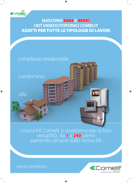 villa condominio complesso residenziale I nuovi kit Comelit ti