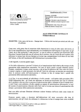 INAIL - Nota 15 gennaio 2010, n. 335