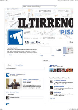 Il Tirreno - Pisa Home page facebook