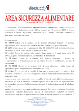 LABOR SECURITY SRL Sede Legale: Via Bellegra, 20 &ndash; 00171