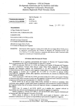 Prefettura - UTG di Trieste - Albo Regionale Segretari Comunali e