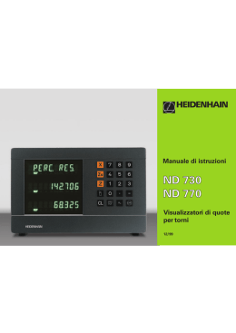 Manuale di istruzioni ND 730, ND 770 (SW AA00)