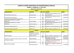 Orario Giurisprudenza