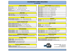 ORARIO CORSI 2015/2016 per Discipline