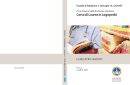 Corso di Laurea in Logopedia - Universit&agrave; Cattolica del Sacro Cuore