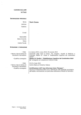 curriculum vitae - Azienda ULSS 21