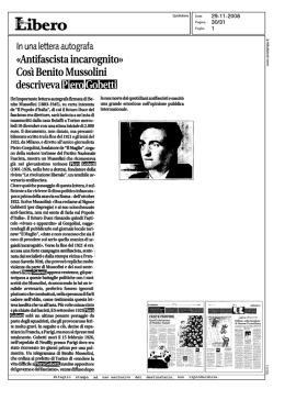 In una lettera autografa