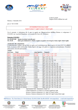 INTERPROVINCIALE MSP Semi Contact &ndash; Light Contact &ndash; Kick Light