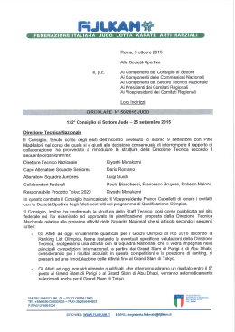 Consiglio di Settore Judo