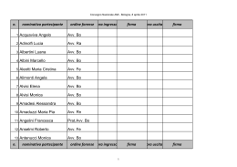n. nominativo partecipante ordine forense ora