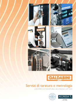 Servizi di taratura e metrologia