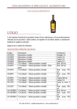 Vini BAUDINO e specialit&agrave; alimentari