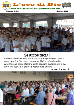 News dall`Oratorio di Pizzighettone e non solo..... La festa dell