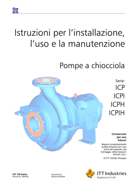 Istruzioni per l`installazione, l`uso e la manutenzione